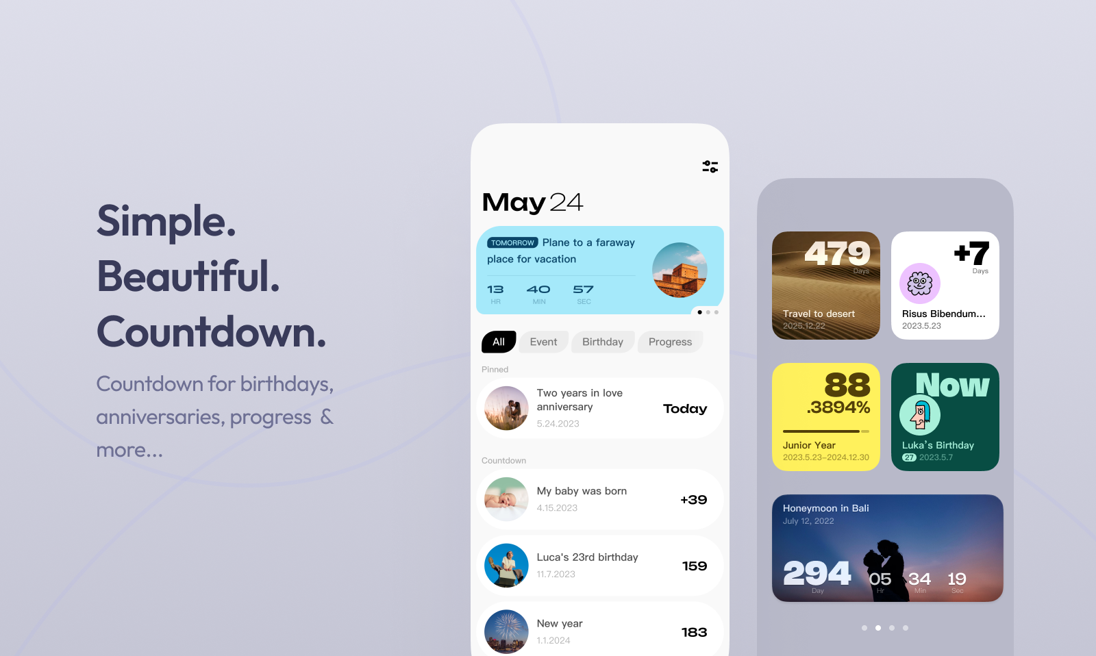 倒数鸭 - 全新设计的倒数正数纪念日 app