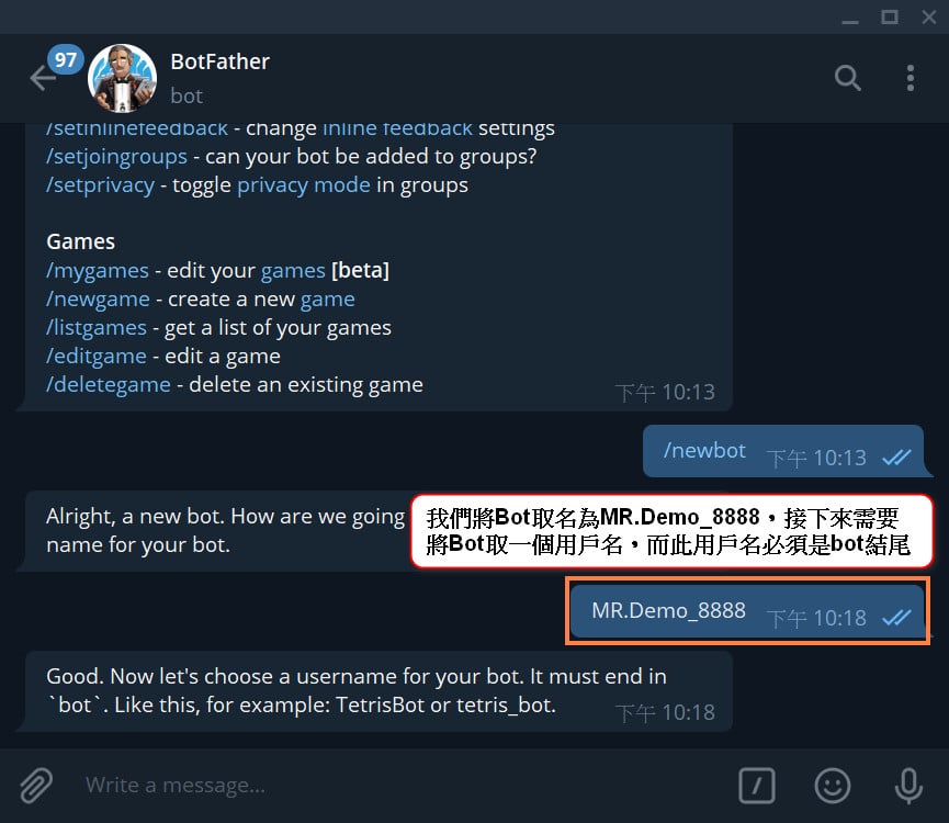 Telegram 创建 bot 获取 token 和 chatId 以及发送消息简明教程 Telegram 创建 bot 获取 token 和 chatId 以及发送消息简明教程